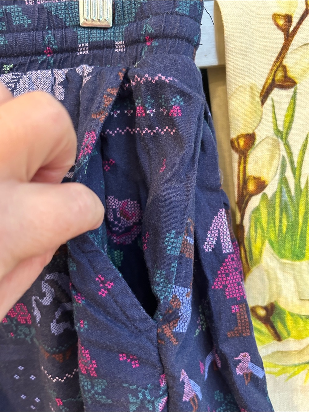 Urban Outfitters Navy Patchwork Print Joggers NWOT - Picture 3 of 6